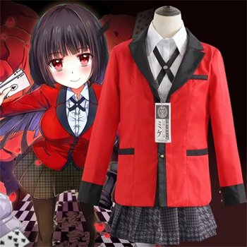 Buy Kakegurui Jabami Yumeko Cosplay Costume Yomozuki Runa School Uniform  Red Japanese JK School Uniform(XL) Online at desertcartINDIA