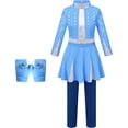 thumbnail image 2 of Guvpev Halloween Princess Costume for G'irls, Halloween Cosplay Jumpsuit with Pantskirt & Gloves, Fancy Dress Up Outfit for Role Play, Birthday Party & School Stage Event, 2 of 6