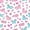 Teal Pink, variant on Metsweet Dreamy Floral Unicorn Twin Duvet Cover, Gradient Rainbow Twin Bedding,2pcs,1 Duvet Cover and 1 Pillowcase