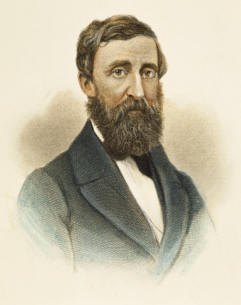 Henry David Thoreau N(1817-1862) American Writer Color Engraving After ...
