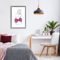 thumbnail image 2 of Stupell Industries Pink Bow Nude Gray Framed Floater Canvas Wall Art design by Martina Pavlova, 25 x 17, 2 of 9