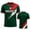 Fluorescent Green, variant on HaCpiu Men's Mexico Jersey Soccer Jersey, Summer Casual Crewneck Football Supporter Top, Tribal Heritage Graphic Tournament Activewear Blouse, Soccer Cup Tee for Fans, Black M