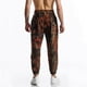 thumbnail image 4 of Pantalones largos para hombre, informales, de moda, con cintura elástica, estampados, parte inferior elástica, pantalones largos de lino y algodón., 4 of 5