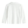 thumbnail image 5 of Hienoo Toddler Girls Long Sleeve Polo Shirt Solid Color Undershirt Children's Clothing Top, 5 of 7