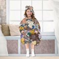 thumbnail image 7 of FORMRS Wearable Blanket Hoodie with Sleeves for Kids Cozy Flannel Sweatshirt, Colorful Flowers, 7 of 7