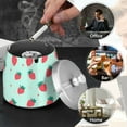 thumbnail image 4 of Yayeee Ashtray with Lid for Cigarette Smokeless Stainless Steel Home Ash Holder, Green Strawberry, 4 of 7