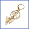 thumbnail image 5 of Vocoste Fashionable Butterfly Shell Handbag Charm Decorative Keychain White Gold Tone, 5 of 5