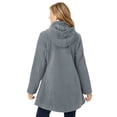 thumbnail image 2 of Woman Within Plus Size Hooded A-Line Fleece Coat, 2 of 6