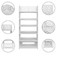 thumbnail image 5 of Hassch 6-Tier Shoe Organizer with Hollow Carved Design, Freestanding Shoe Shelf, Shoe Rack for Closet, Entryway, White, 5 of 7