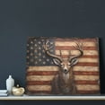 thumbnail image 3 of Lsque Deer American Flag Wall Print Wall Art – Decorative Picture for Living Room, Bedroom, and Office (Horizontal), 3 of 6