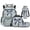 Blue Camo Bow, variant on Aplkyhs Leopard Bow 4Pcs Kids Backpack for Girls with Lunch Box Pencil Case Water Bottle Carrier with Strap Suitable for Elementary Middle School High School