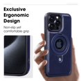 thumbnail image 4 of Ancove for iPhone 16 Pro Max PU Leather + TPU Case Grip Loop Magnetic Stand,Compatible with MagSafe,Built-in Kickstand,for Men Women,Darkblue, 4 of 7