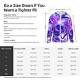 thumbnail image 5 of Uemuo Swirl Print Blue Purple1 Pattern Women's Full Zip UPF 50+ Sun Protection Hoodie Jacket Long Sleeve Sun Shirt Hiking Outdoor Performance with Pockets-Medium, 5 of 9