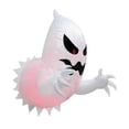 thumbnail image 1 of Inflatable ghost with built-in LED lights. Inflatable flying ghost coming out of the window for Halloween garden lawn decoration., 1 of 4