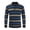 Blue, variant on ZKCCNUK Autumn And Winter New Product Color-blocking Stripes Everyday Men's Long-sleeved Sweater