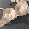 thumbnail image 5 of Sopiago Bras for Women No Underwire Full Coverage Underwire Bras Plus Size Lifting Lace Bra for Heavy Breast Beige,XL, 5 of 7