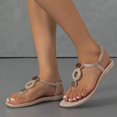 thumbnail image 2 of Flip Flops for Women Fashion Bohemian Slide Sandals Rhinestone Sandals Causal Summmer Thong Sandals, 2 of 7