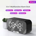 thumbnail image 4 of Reloj despertador Reloj despertador con superficie de espejo digital con altavoz BT y radio FM y pan, 4 of 9
