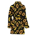 thumbnail image 2 of Papaya And Banana Pattern Women Bathrobe One Size Univeral Fits, Banana Fruits Fashion Lightweight Plush Fleece Long Robe For Women, 2 of 3