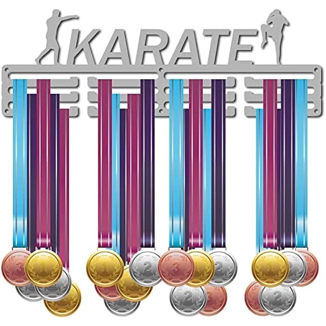 juego de soportes de exhibición de medallas deportivas para atletas de karate, colgadores de pared para decoración del hogar