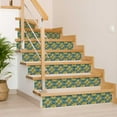thumbnail image 4 of Mi Alma Vintage Flower Green Yellow Tile Stickers - Removable Vinyl 4x4, 24 pcs, 4 of 10