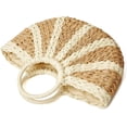 thumbnail image 4 of Kukuzhu Womens Large Straw Beach Tote Bag Hobo Summer Handwoven Bags Purse wth Pom Poms, 4 of 7