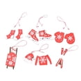 thumbnail image 1 of Naiovety Colgante de pared con Clip de de 6 piezas, decoración de Navidad, superficie lisa decorativa multiusos, colgantes para fiestas, Kits de decoración para fiestas Rojo, 1 of 6