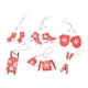 thumbnail image 1 of Inteprter Colgante de pared con Clip de de 6 piezas, decoración de Navidad, superficie lisa decorativa multiusos, colgantes para fiestas, cierre, Kits de decoración para fiestas Rojo Inteprter HA069472-02, 1 of 6