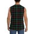 thumbnail image 4 of Haiem Men's Buffalo Plaid Dark Green Print Tank Tops Summer Sleeveless Cut Off Workout T-Shirts Fitness Vest Athletic Undershirts-X-Large, 4 of 8