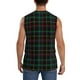 thumbnail image 4 of Fotbe Buffalo Plaid Dark Green Men's Camiseta sin Mangas Estampada para Hombres, Playera Casual para Gimnasio, Entrenamiento, Playa-Medium, 4 of 7
