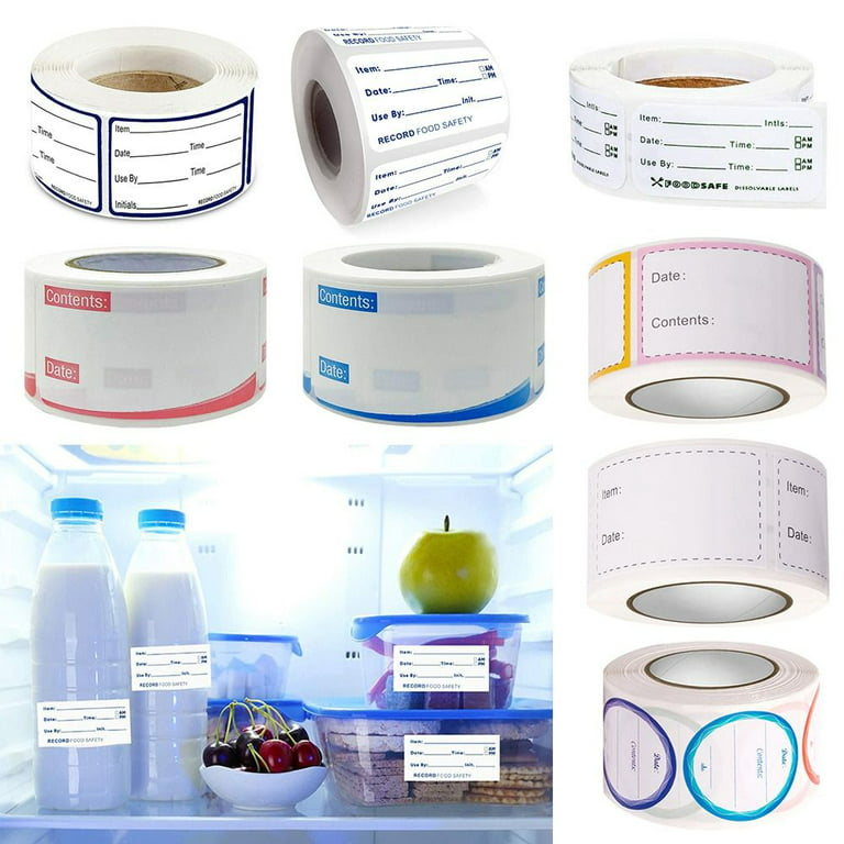 Removable Freezer Date Labels Stickers, 200pcs/roll 1 x 3 Inch Food Storage  Stickers Blank Kitchen Labels Self-Adhesive Date Labels Color Coding Frozen  Label Holders Stickers for Food Containers - Yahoo Shopping
