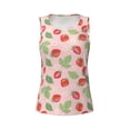 thumbnail image 6 of Sigee Strawberry Floral for Women's Workout Tank Top,Running Tank Tops,Sleeveless Gym ClothesLarge, 6 of 8