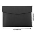 thumbnail image 2 of 3X PU Leather A4 File Folder Document Holder Waterproof Portfolio Envelope Folder Case with Snap Closure(Black), 2 of 7