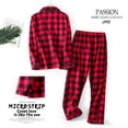 thumbnail image 3 of Conjunto de pijamas de franela de algodón para mujer, ropa de dormir de varios colores, de manga larga, pantalones largos, de talla S-3xl, 3 of 4