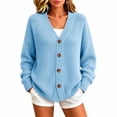 thumbnail image 2 of Aboser Ribbed Knit Cardigan Sweaters for Women Plus Size Button Down Cardigans Warm Casual V Neck Sweater Coat Loose Long Sleeve Knitwear, 2 of 8