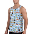 thumbnail image 2 of Fotbe Kawaii Sushi (2) Pattern Men's Quick Dry Workout Tank Top Gym Muscle Tee Fitness Bodybuilding Sleeveless T Shirt Breathable Workout Shirt-, 2 of 9