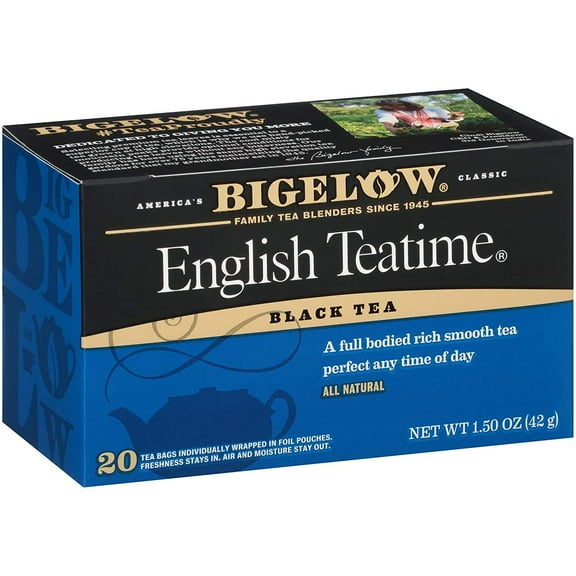 Bigelow English Teatime Black Tea Bags, 20 Count Box (Pack Of 2)