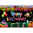 thumbnail image 4 of SUNOLIFE 7x5ft,Mexico Happy Birthday Backdrops,Mexican Fiesta Themed Photography Background Cinco de Mayo Cactus Banner for Party Decorations, 4 of 4