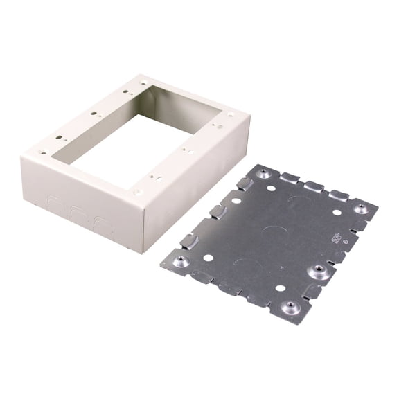 Wiremold Three Gang Box Fitting,Ivory,Steel V5747-3