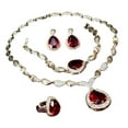 thumbnail image 4 of Conjunto de joyas de Aleación Bling Bling con Diamantes de imitación para mujer, 4 of 14