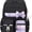 Black, variant on Cute Plaid Large Capacity Backpack for Teens Preppy Aesthetic Kawaii Bow SchoolBag,1333-Purple