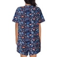 thumbnail image 4 of Womens Pajama Sets With Pocket, stork blue Lounge Sets Short Sleeve Sleepwear PJ Sets for Women, 4 of 6