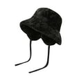 thumbnail image 3 of Fuzzy Bucket Hat Women Men Furry Cute Bucket Hats Winter Warm Fisherman Funny Hat Hats for Boys Hats for Winter Winter Trapper Hat for Men Winter Hats for Men Large Head Winter Hat Trapper Leather, 3 of 3