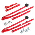 thumbnail image 1 of Ford 1955-1956 Standard 3 Point Red Retractable Bench Seat Belt Kit with Bracketry - 3 Belts, 1 of 1