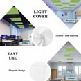 thumbnail image 5 of Green Fluorescent Light Covers, Solid Color Simple Abstract Fashion Light Color Magnetic Light Covers for Ceiling Lights, Fluorescent Ceiling Shade Filters for Classroom Bedroom Office 4x2Ft x 2PCS, 5 of 8
