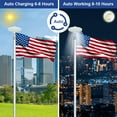 thumbnail image 3 of Litake Solar Flag Pole Light, 136 LED Super Bright Flag Pole Light Outdoor Dusk to Dawn, Solar Flag Night Light for Most 15 to 25 Ft Flagpoles, 2 Modes Brightness, Auto On/Off, 3 of 7