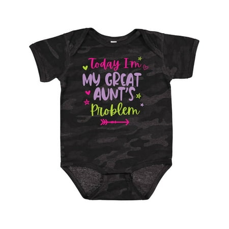 

Inktastic Child Funny Today Im My Great Aunts Problem Gift Baby Girl Bodysuit