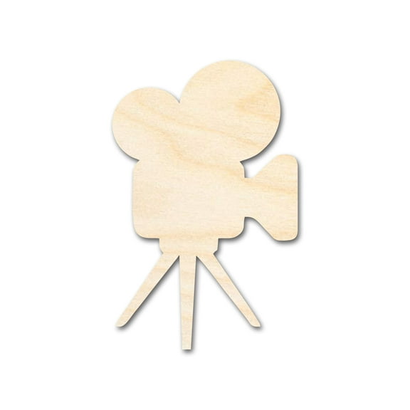 Unfinished Wood Tripod Film Camera Shape 4" / 1/8"