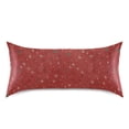 thumbnail image 3 of Haosy Satin Pillowcase for Hair and Skin Standard Cooling Silk Pillow Case with Envelope Closure Glittering Stars on Red 20"x26", 3 of 9