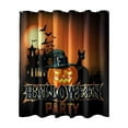 thumbnail image 2 of Btomtd Halloween Fabric Shower Curtain with Digital Printing, Waterproof Bathroom Curtain with Hooks and No Punching, Partition Shower Curtain Liner for Home - 35.43"x70.86", A, 2 of 6